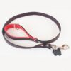 Hundeleine Leder 1m schwarz-rot Hauptbild