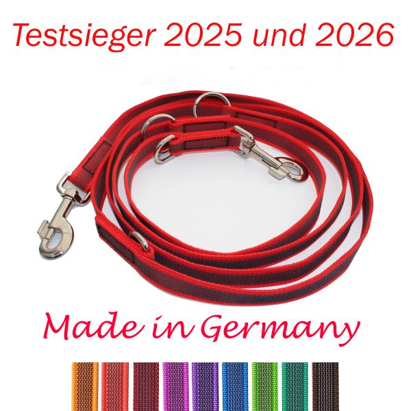 Hundeleine große Hunde 3m verstellbar Anti-Slip Nylon gummiert